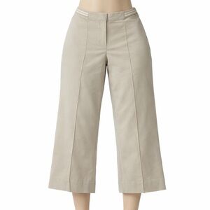 CATO Women’s Size 10 Beige Wide Leg Cropped Dress Pants Career
